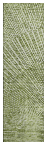 Premium Machine Washable Mayfield AMF542 Sage 2'3" x 7'6" Runner Rug