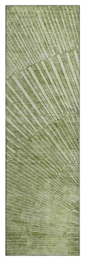 Premium Machine Washable Mayfield AMF542 Sage 2'3" x 7'6" Runner Rug