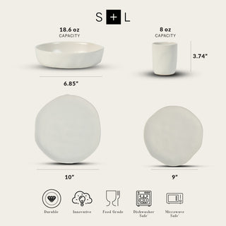 Stone by Mercer Project Hekonda Stoneware 32 Piece Dinnerware Set, Beige