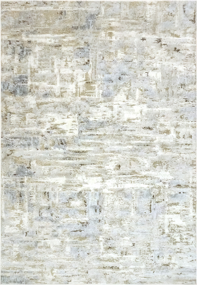 Chateau Beige and Blue Area Rug, 2.2'x7.7'