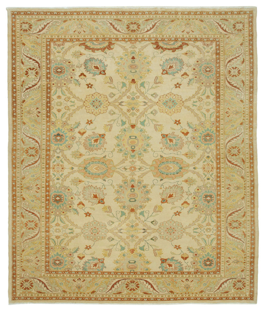 Rug N Carpet - Handwoven Oriental 9' 8" x 11' 7" Soft Oushak Area Rug