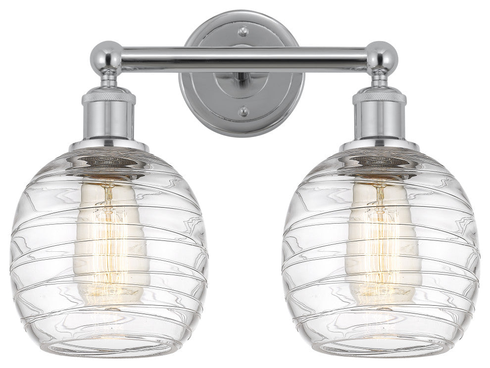 Innovations 616-2W-PC-G1013 Belfast 2 Light Bath Vanity Light, Polished Chrome