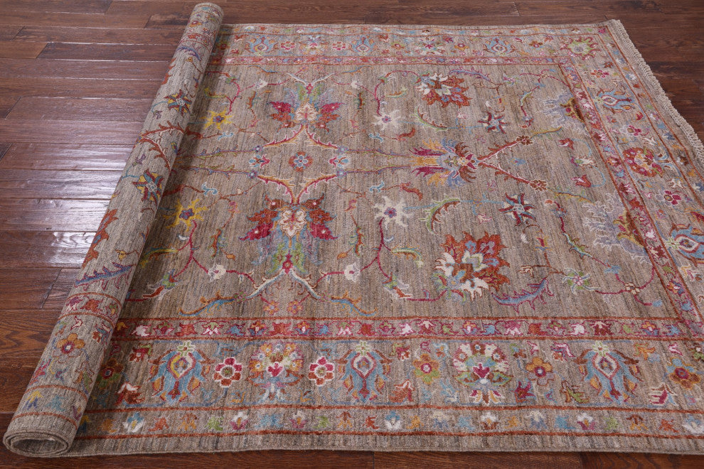 5' 10" X 7' 9" Persian Tabriz Hand Knotted Wool Rug Q7737