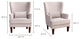 Contemporary Prince Arm Chair Grey Velvet - Grey
