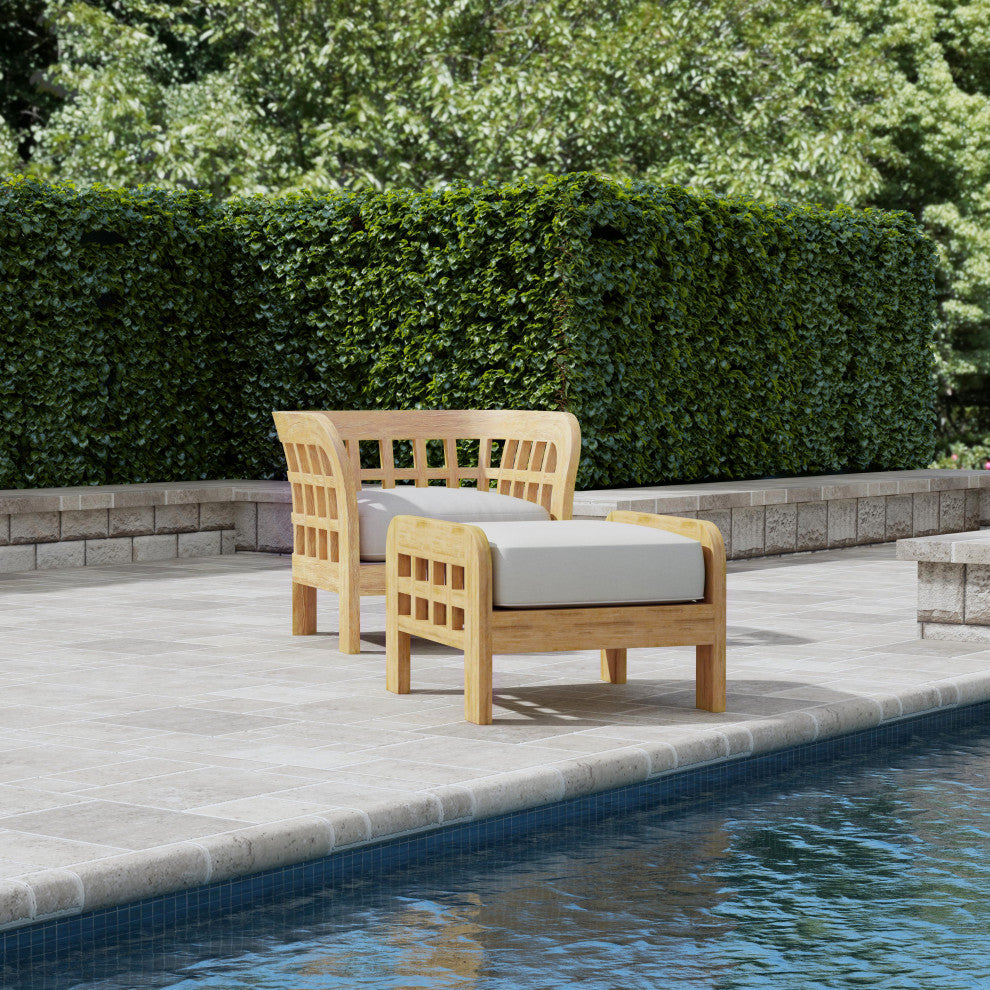 Monhegan Teak Outdoor Lounge Chair