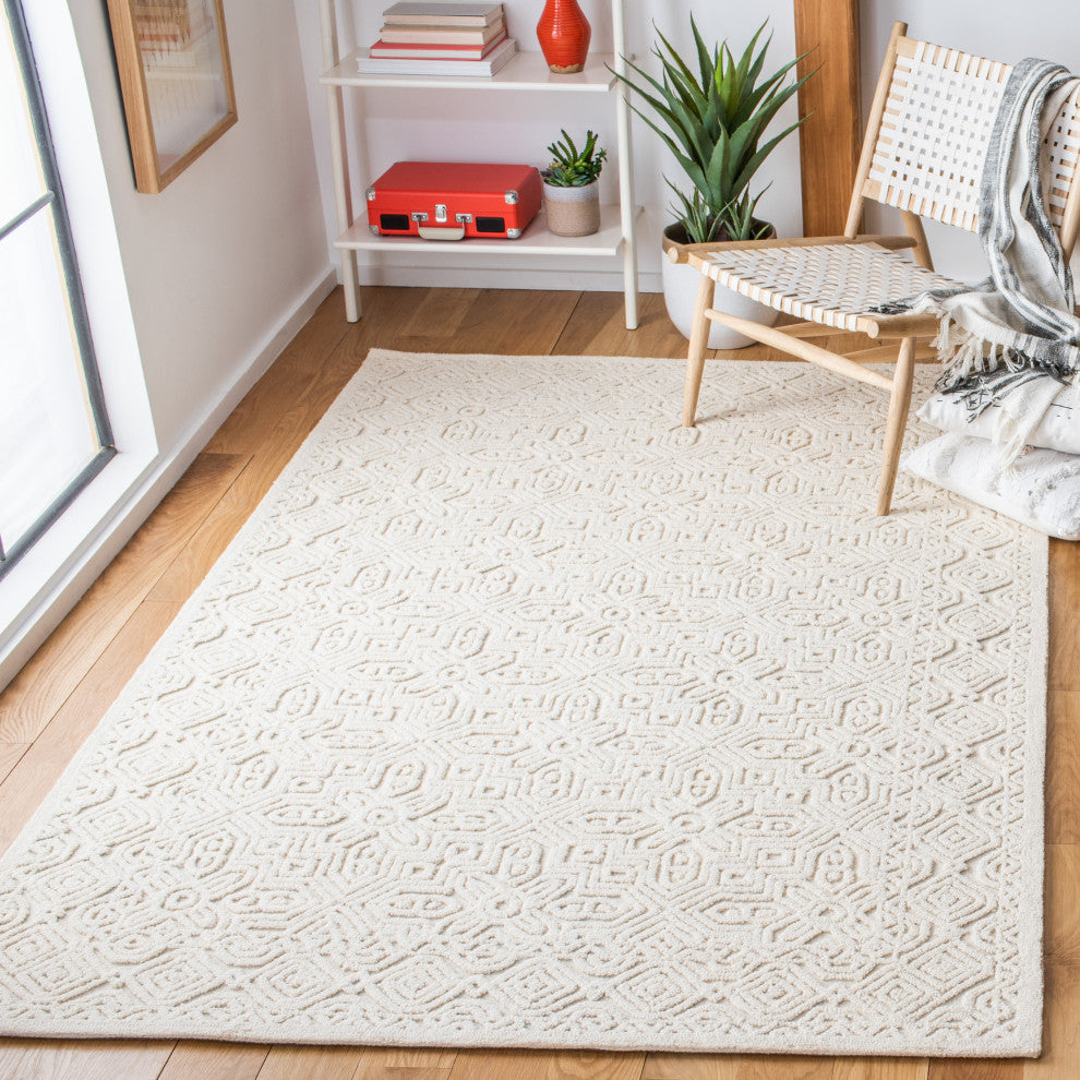 Safavieh Textural Collection TXT101A Rug, Ivory, 8' X 10'