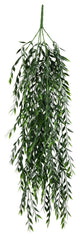 Vickerman Fi191331 30" Artificial Green Salix Leaf Hanging Bush, Pack of 2