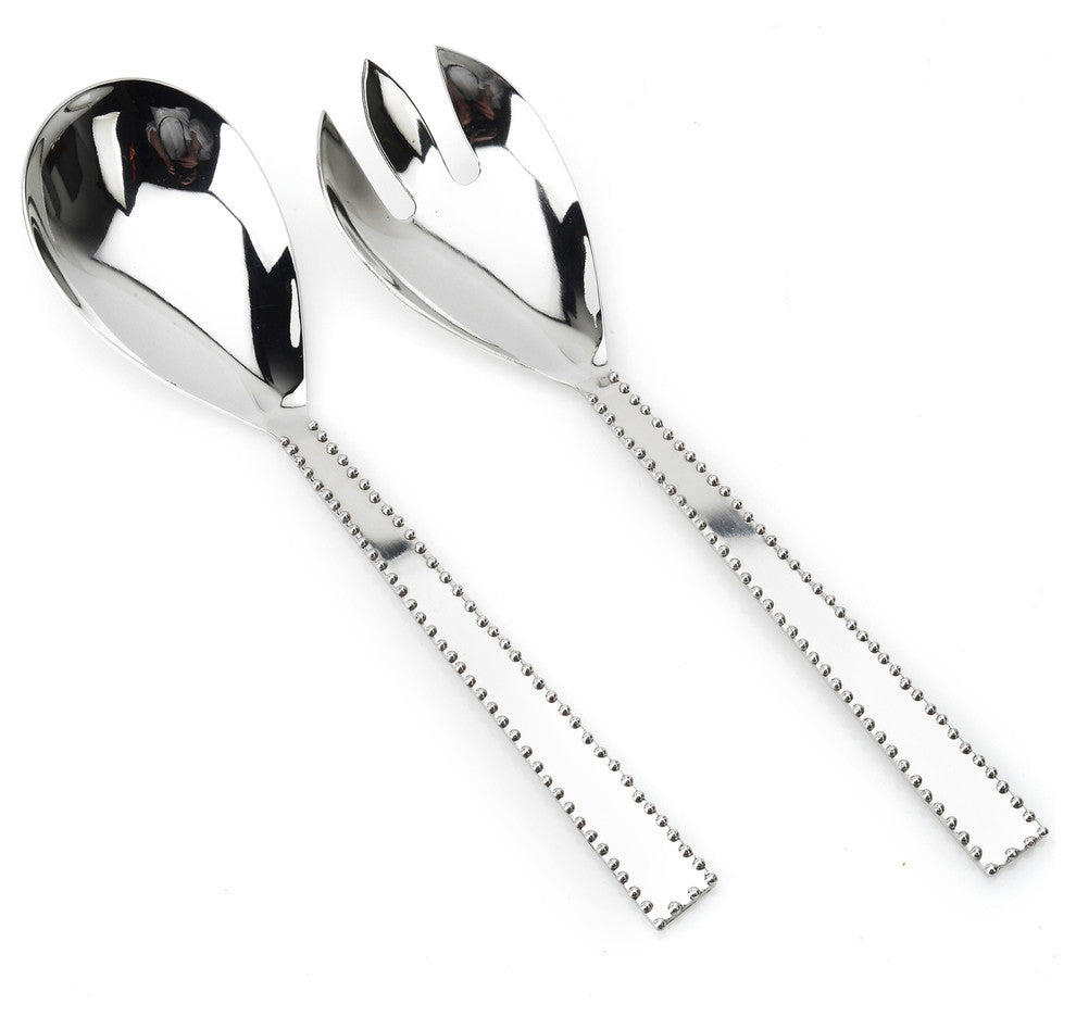 Classic Touch Beaded Salad Servers