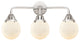Beacon Bath Vanity Light, Polished Chrome, Matte White, Matte White