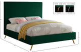 Jasmine Velvet Bed, Green, Queen