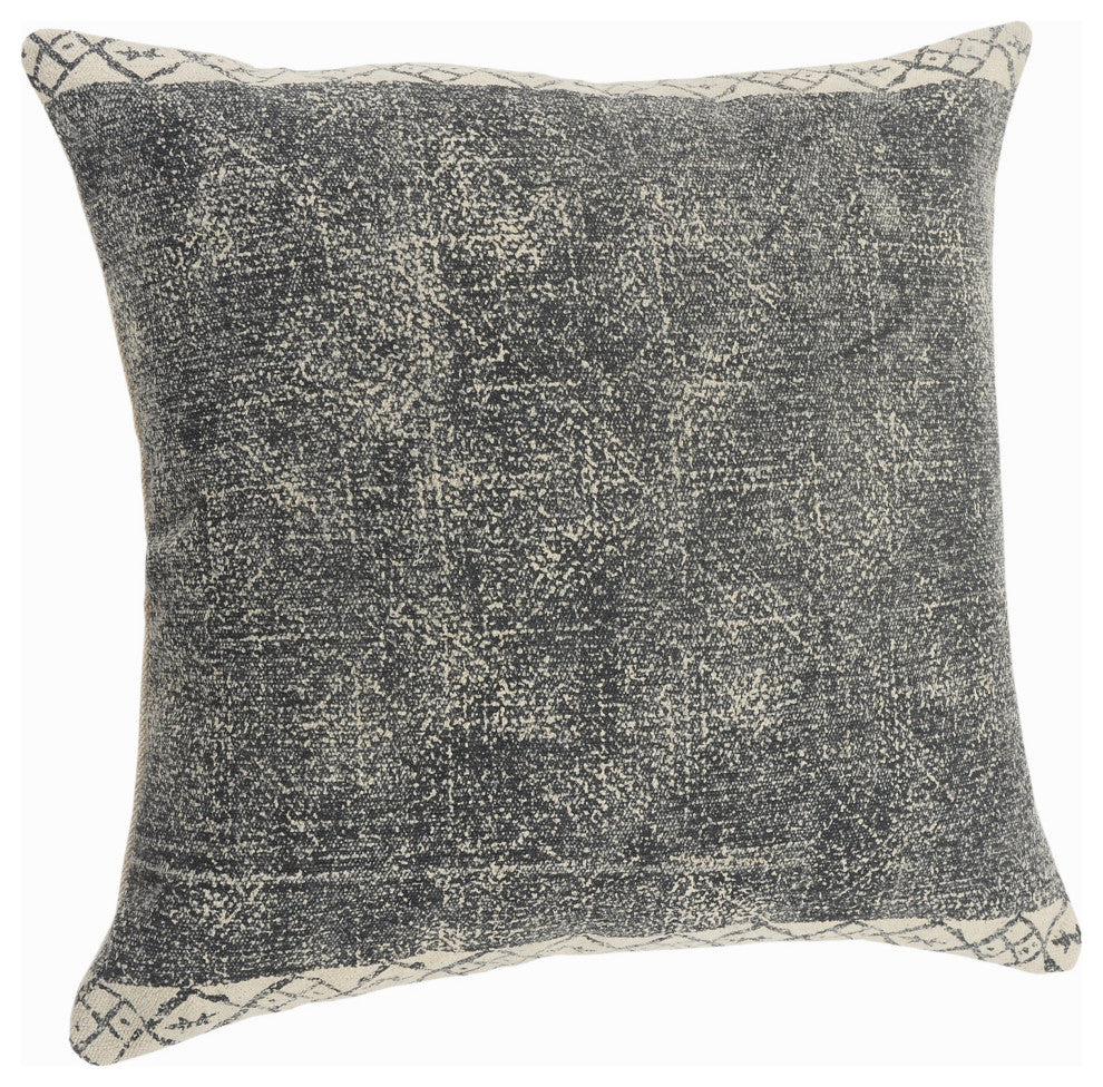 Bordered Modern Rustic Throw Pillow