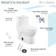 Virage One Piece Elongated Toilet With Touchless Retrofit Dual Flush 1.1/1.6