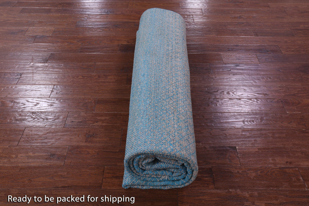 9' 2" X 12' 2" Savannah Grass Wool & Silk Hand-Knotted Rug - Q15437