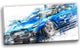 "Burning Rubber Blue Super Car" Canvas Painting