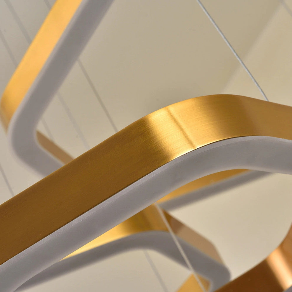 Hexagon combined ring lamps for living room, dining room, bedroom., 12''