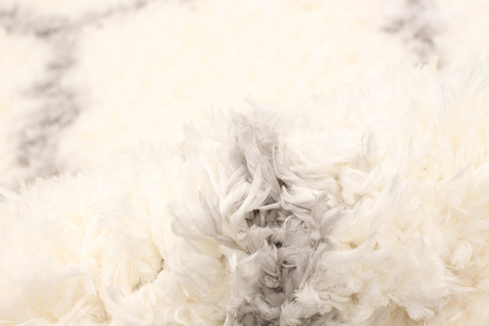 eCarpetGallery Shag Area Rug, Ivory, 6'7" x 9'6"