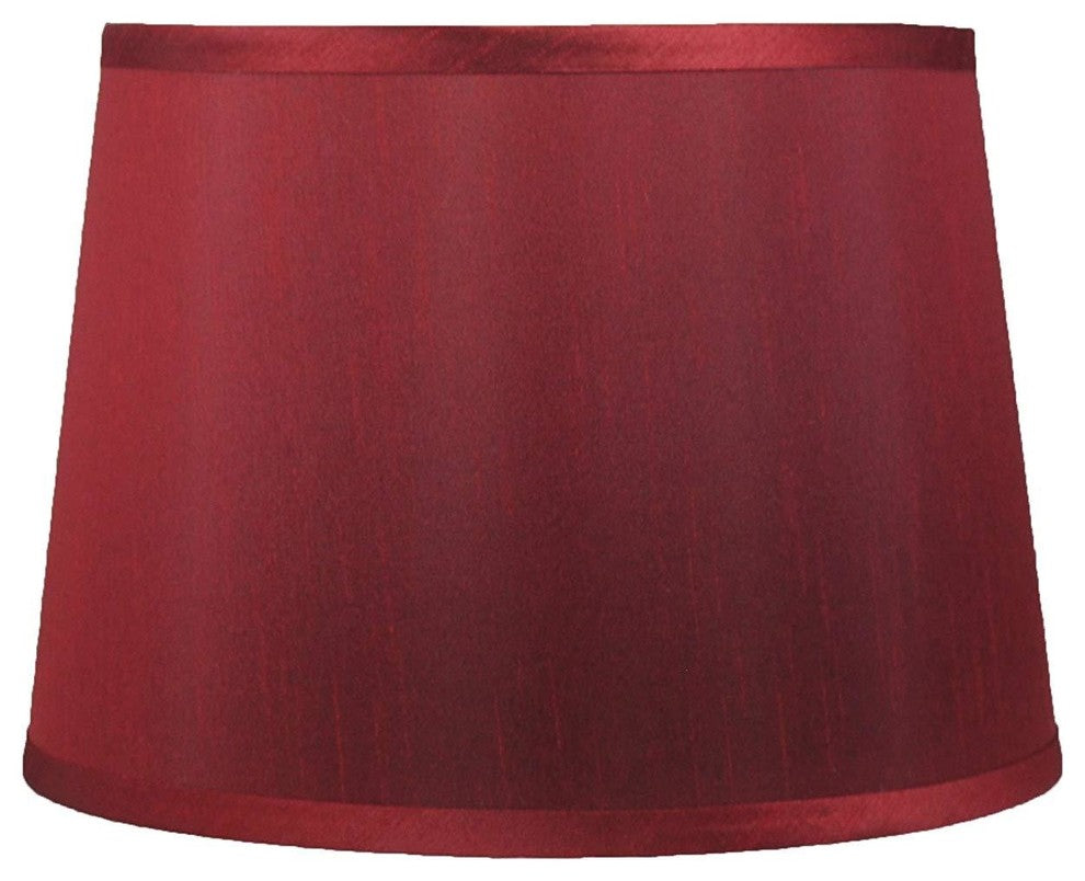 French Drum Lamp Shade, 12x14x10", Burgundy