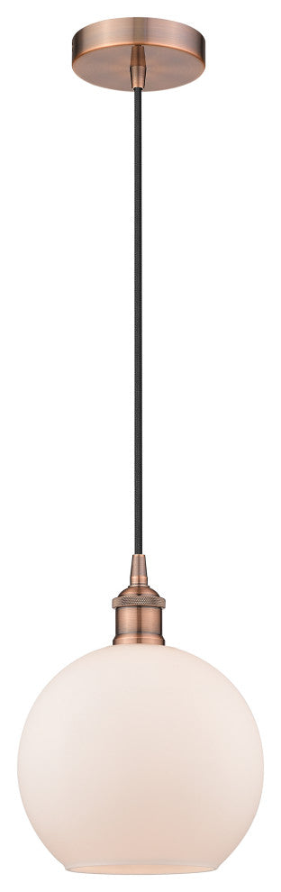 Innovations 616-1P-AC-G121-8 1-Light Mini Pendant, Antique Copper