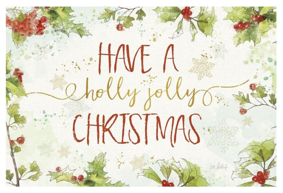 "Christmas Sentiments I" Digital Paper Print by Katie Pertiet, 32"x22"