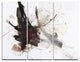 "Artistic Splash" Glossy Metal Wall Art, 3 Panels, 36"x28"