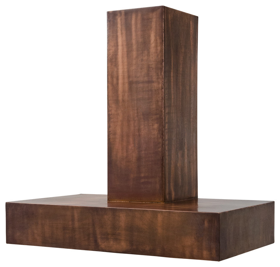 36" 735 CFM Chimney Smooth Copper Wall Mount Range Hood, Screen Filters