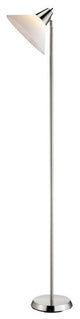 Versatile Swivel 71.5" Floor Lamp, Satin Steel Finish, Black