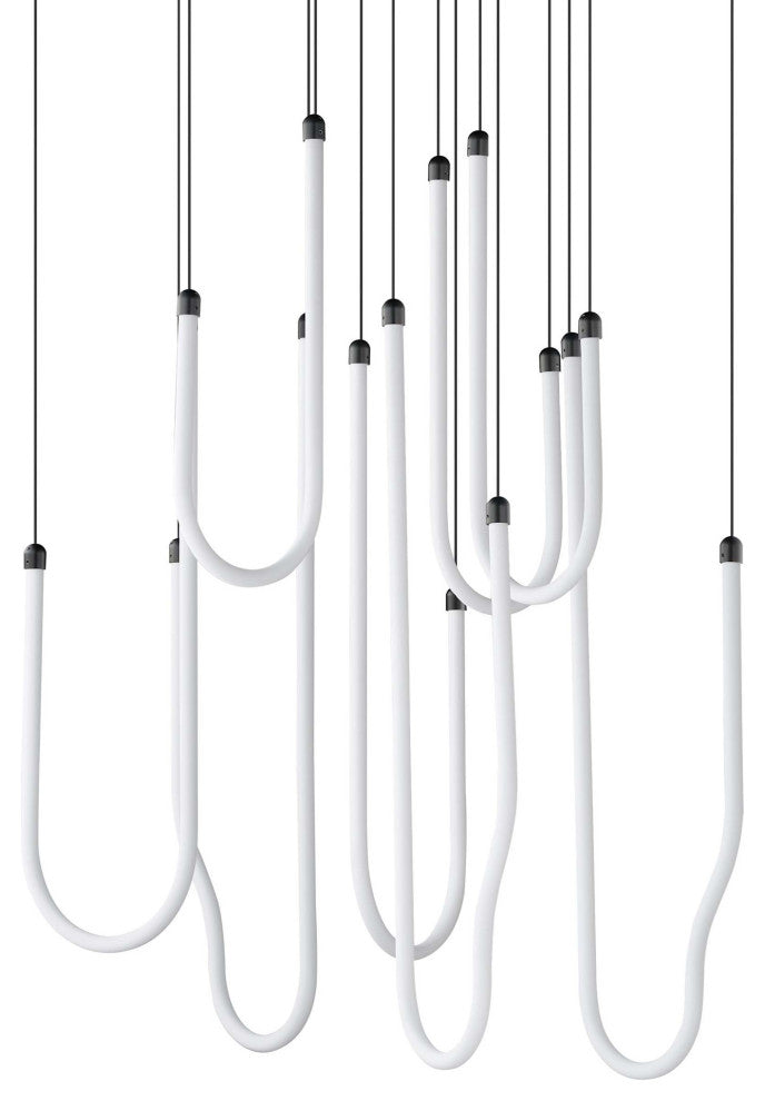 ET2 E24988 Soleil 36"W Multi Light Pendant - Black