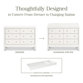 Liberty 6-Drawer Assembled Dresser, Warm White