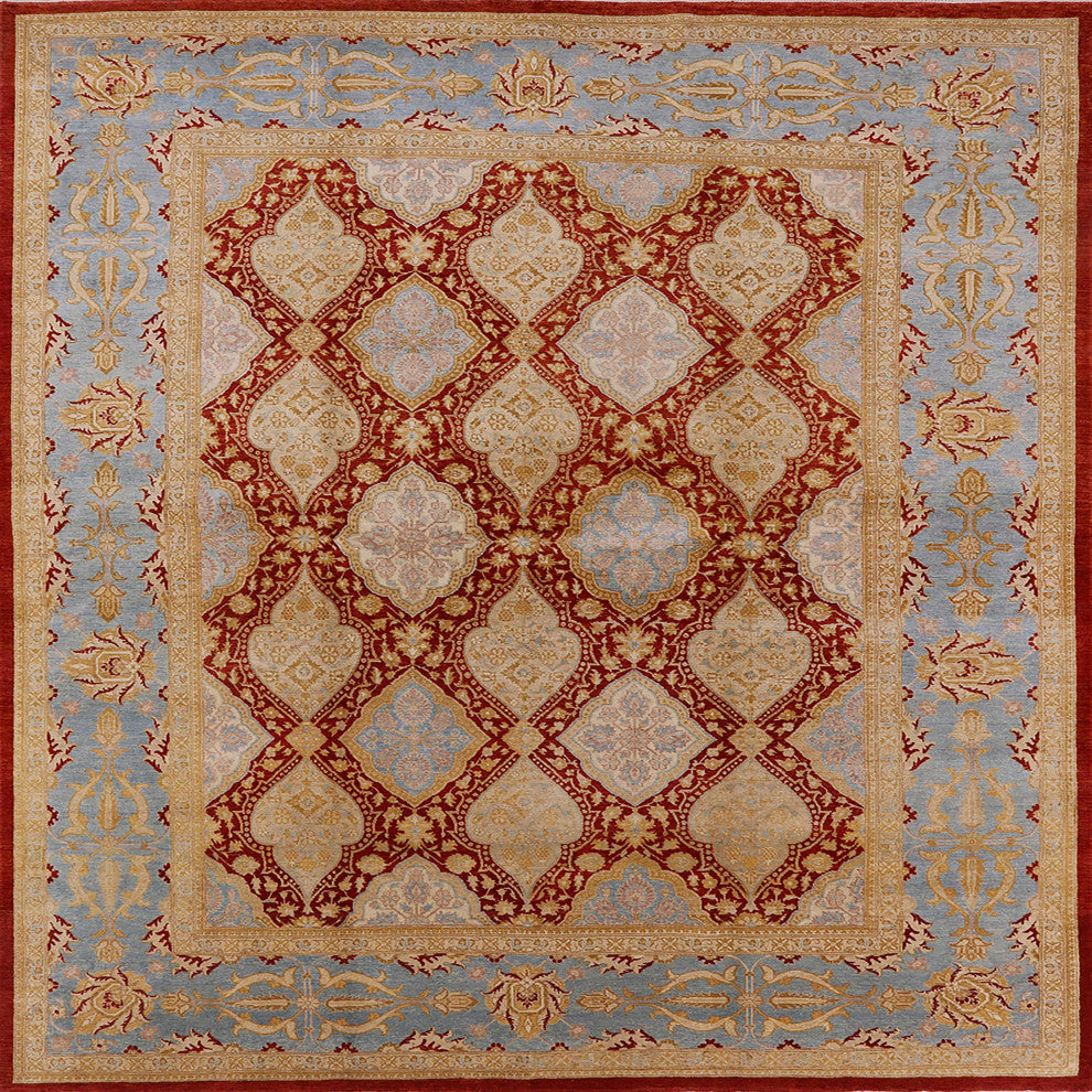 Ahgly Company Indoor Square Mid-Century Modern Area Rugs, 7' Square
