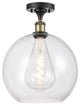 Innovations 516-1C-BAB-G122-12-LED 1-Light Semi-Flush Mount, Black Antique Brass