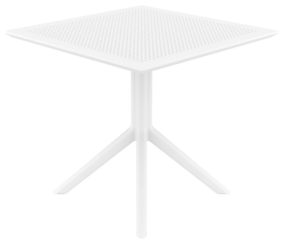 Compamia 31" Sky Square Table, White