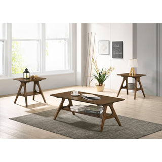 Arona Mid-Century Modern Wood 3-Pc Coffee Table Set