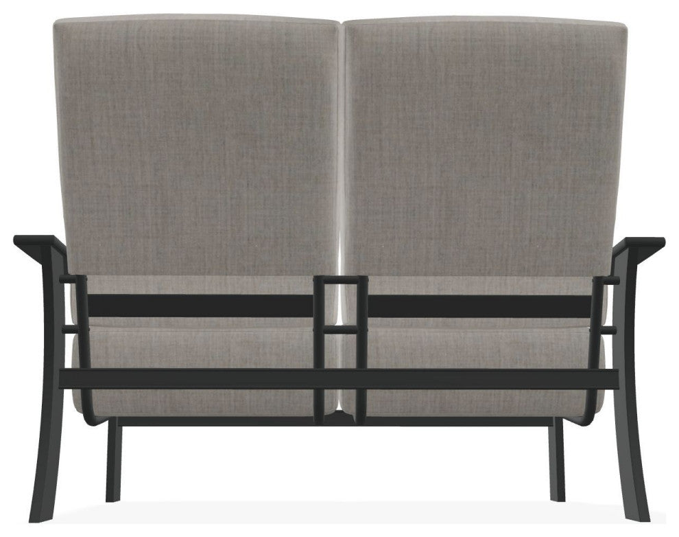 St. Catherine Deep Seat Outdoor Loveseat, Cast Silver/Graphite
