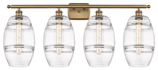 Ballston-Vaz 4-Light 38" Bath Vanity Light, Brushed Brass, Clear