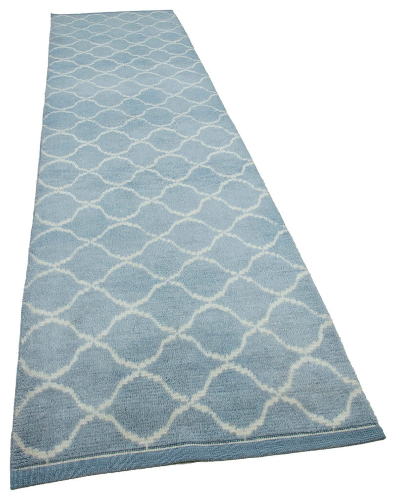 Rug N Carpet - Handmade One-of-a-Kind 3' 1" x 12' 4" Moroccan Runner Rug