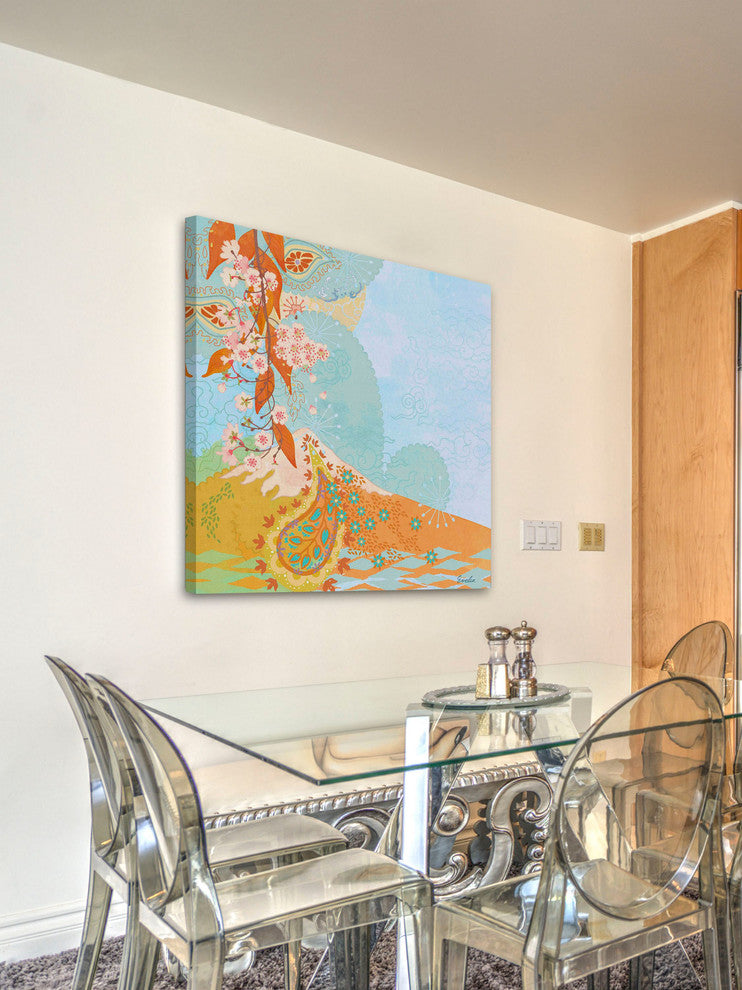 "Autumn Flowering Cherry I" Painting Print on Canvas by Evelia
