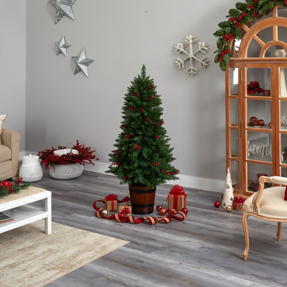 5' Colorado Aspen Pre-Lit Artificial Porch Christmas Tree With 200 LED lights