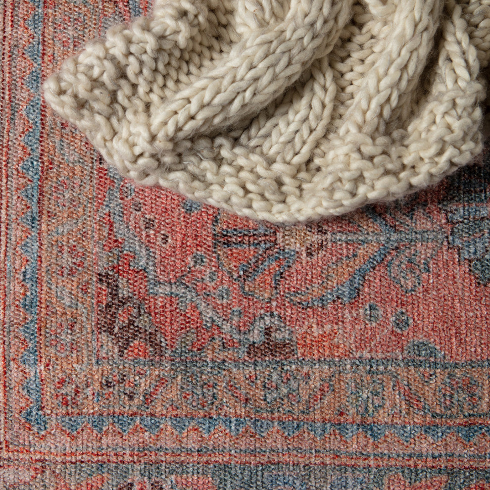 Machine Washable Jaipur Living Pippa Medallion Pink/Light Blue Area Rug, 6'x9'
