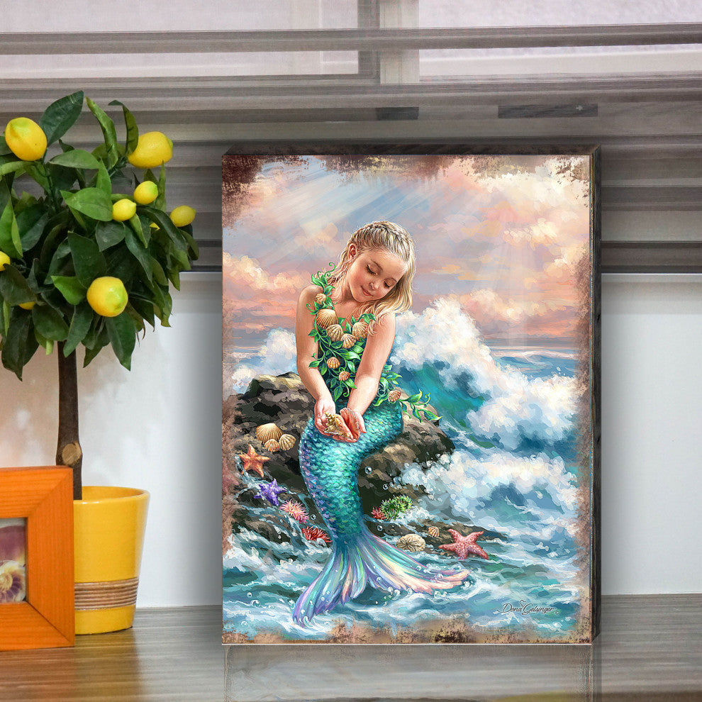 Princess of The Sea Wooden Block, 48 X 36