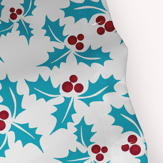 70"Wx73"L Holly Bush Shower Curtain, Turquoise