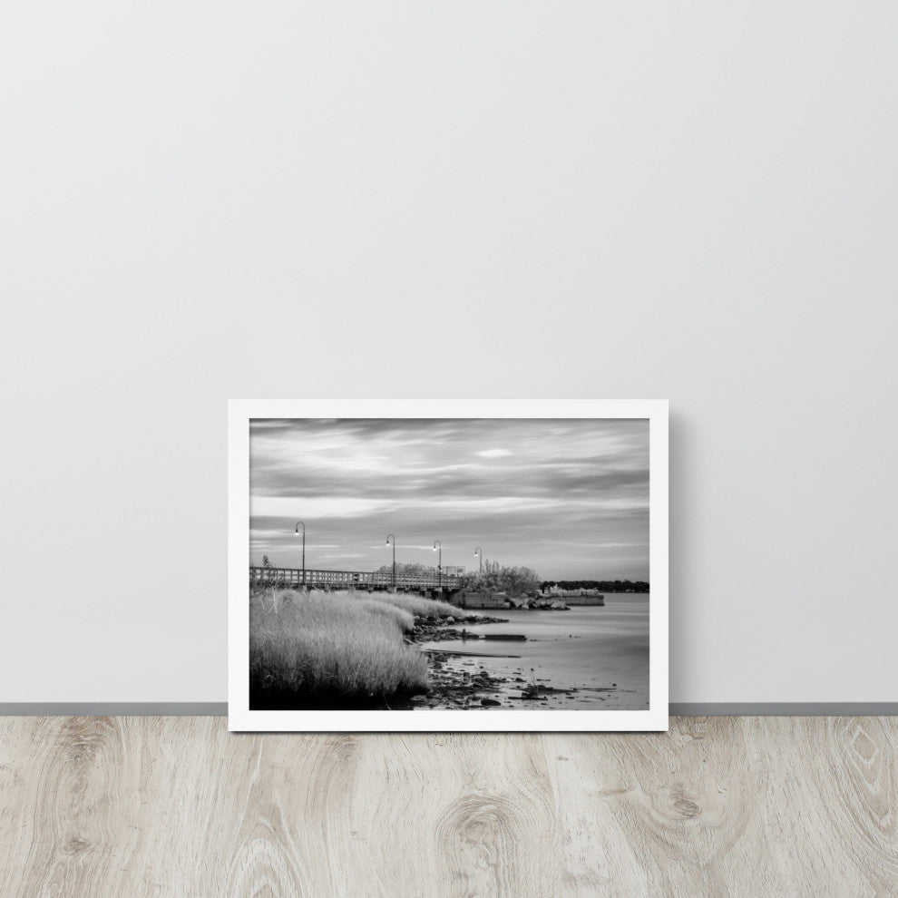 Historic New Castle 2 Coastal Landscape Framed Photo Paper Wall Art Prints, White, 12" X 16"
