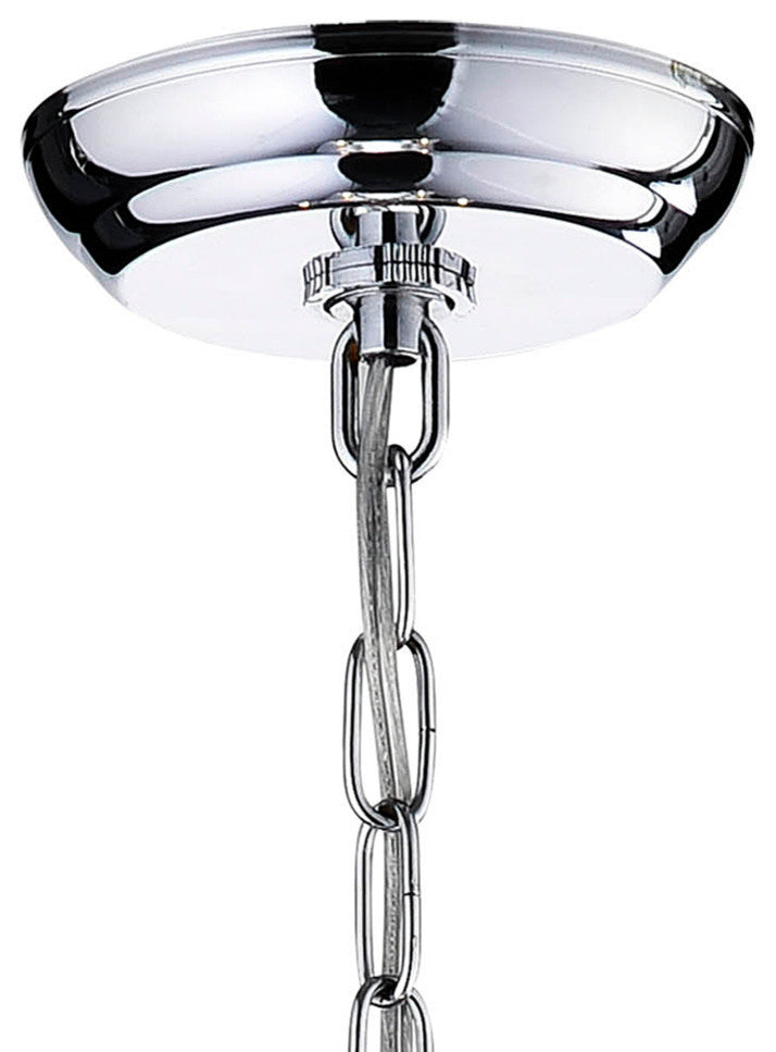 Alice 5-Light Chrome and Crystal Candle Style Chandelier Glam Lighting