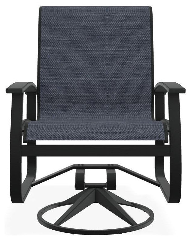 Belle Isle Sling Outdoor Swivel Rocker, James/Graphite