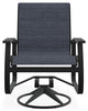 Belle Isle Sling Outdoor Swivel Rocker, James/Graphite