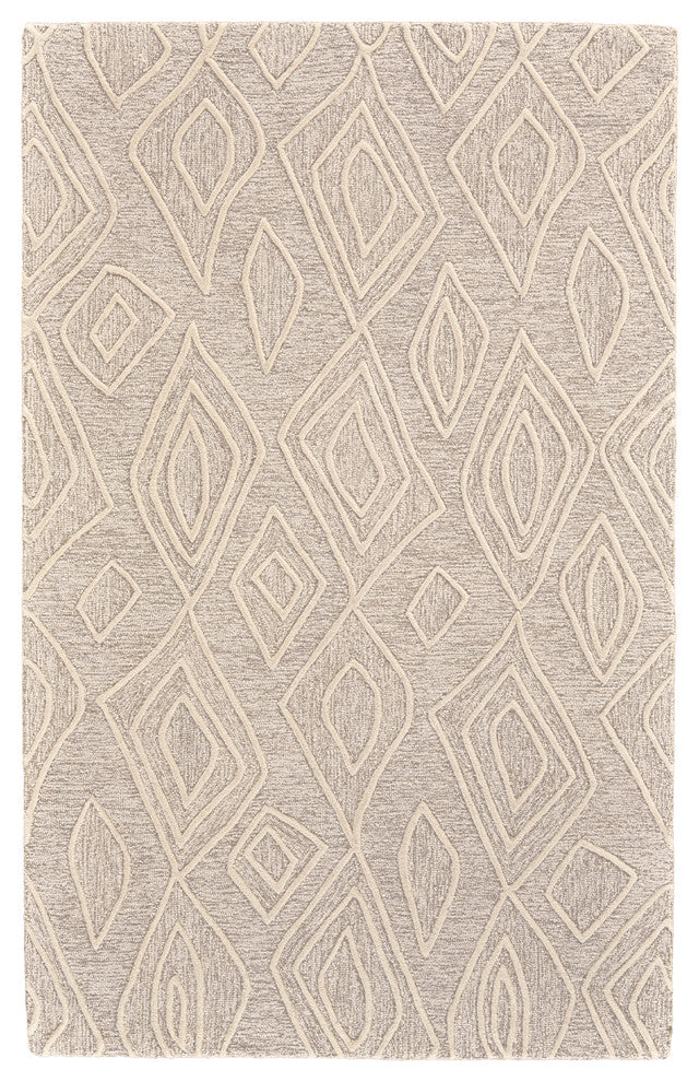 Weave & Wander Fadden Rug, Ivory/Natural, 5'x8'