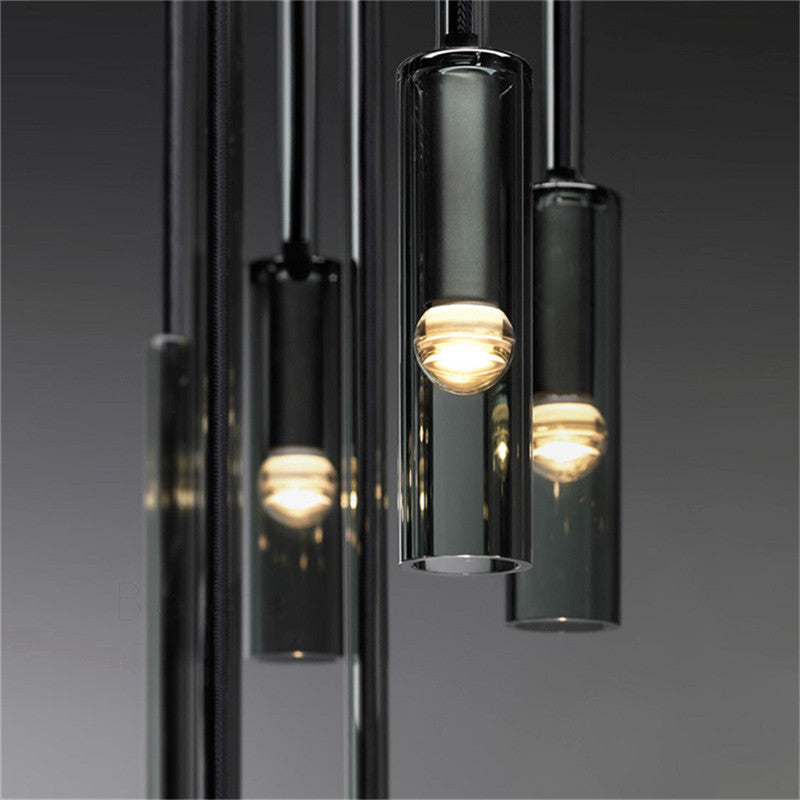 MIRODEMIÂ® Spotorno | Modern Copper Crystal Pendant Lights, Cool Light