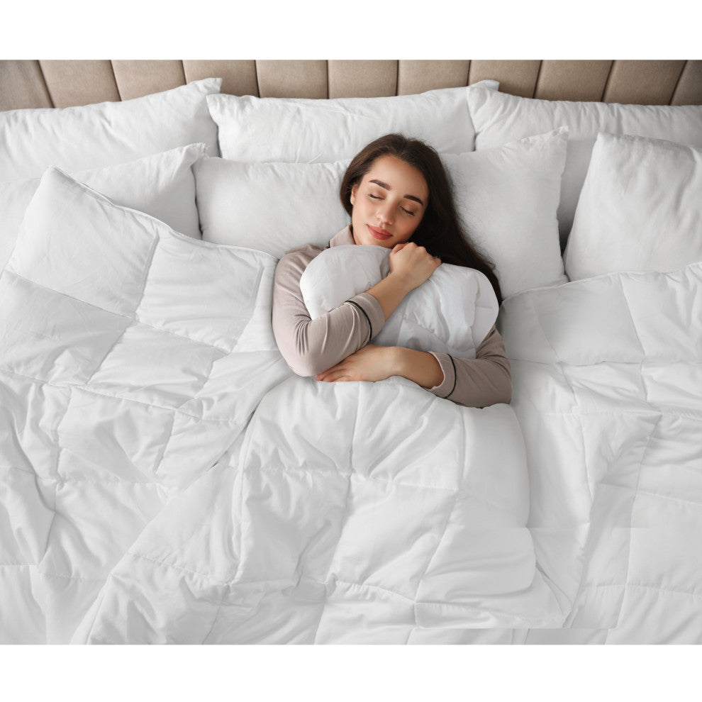 Sleep Philosophy Sateen Double Insertion Comforter, White, Twin
