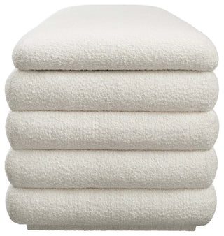 Mezzo Boucle Upholstered Storage Bench, Cloud