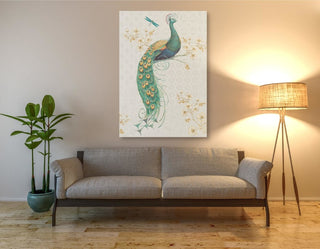 Ornate Peacock XA' by Daphne Brissonnet, Giclee Canvas Wall Art, 40"x60"