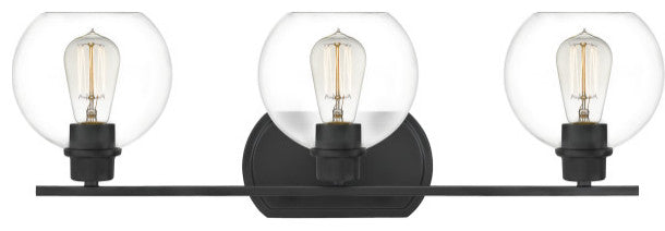 Quoizel PRUC8626MBK Three Light Bath, Matte Black Finish